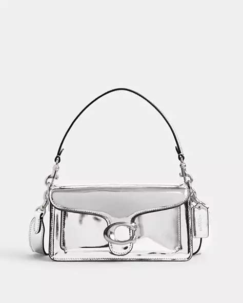 cheap silver coach purses|coach tabby 12 metallic silver.